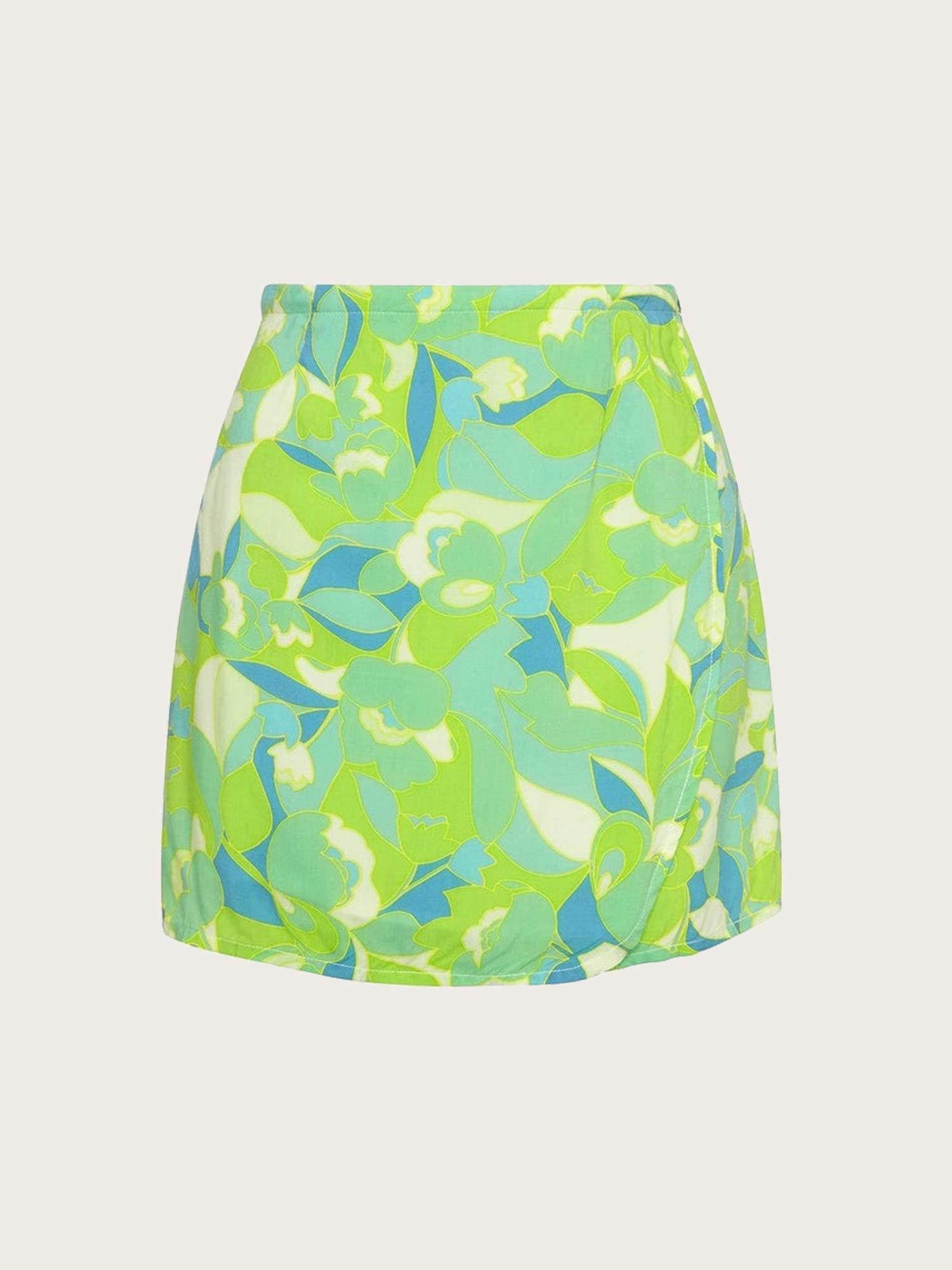 Lucio Wrap Skirt - Galarosa Print