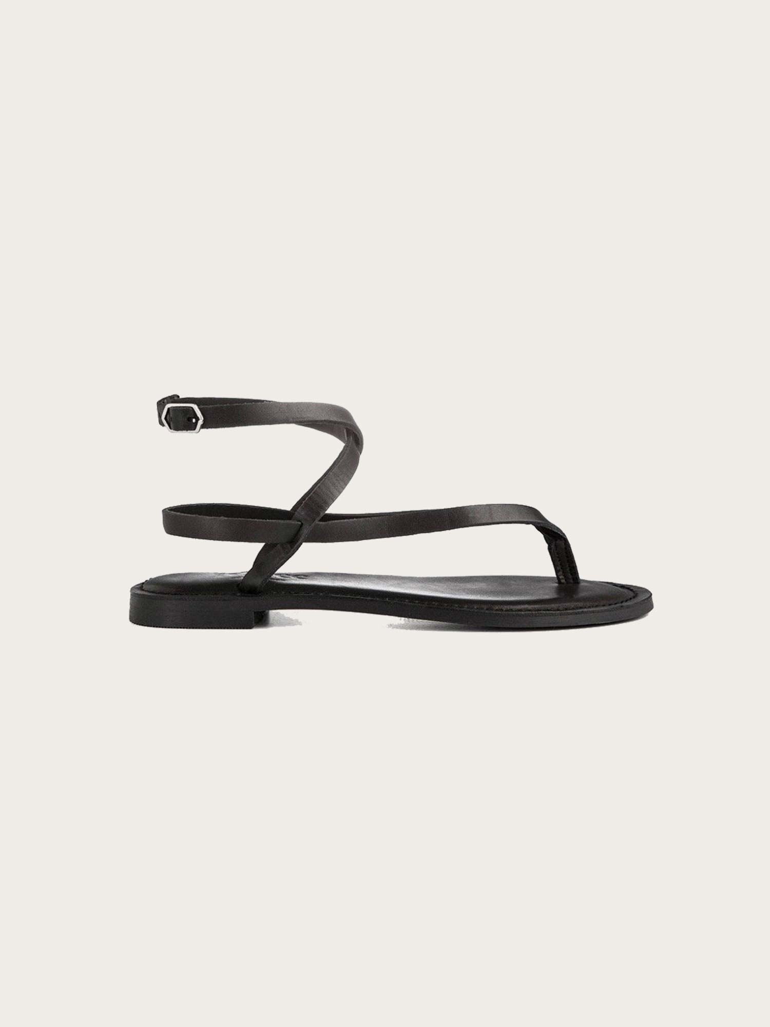 Olive Anilin Sandal Black