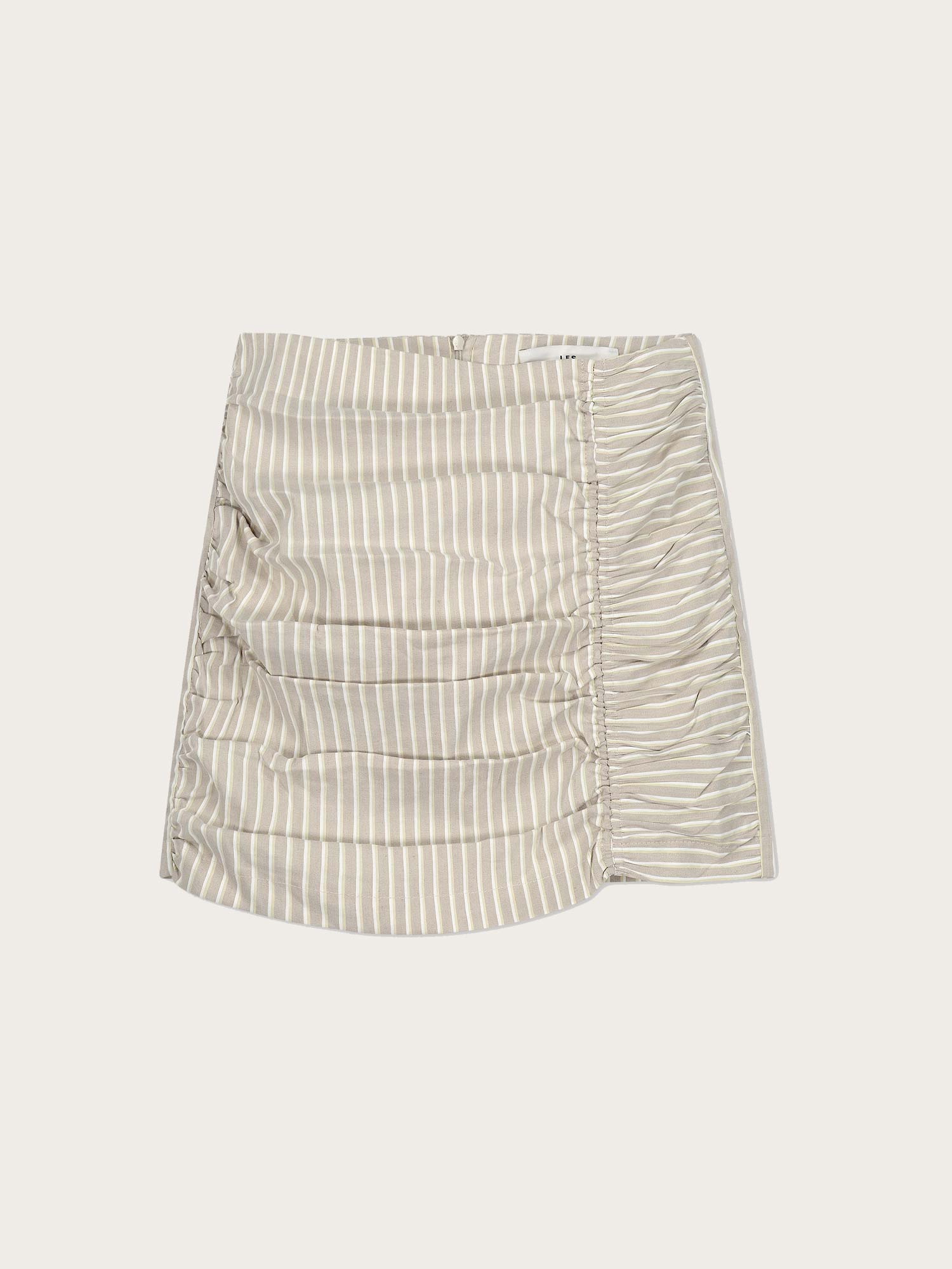 Short Linen-blend Skirt - Summer Stripe